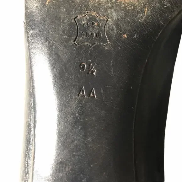 Bruno Magli Peep Toe Pump Navy 9.5 AA Vintage